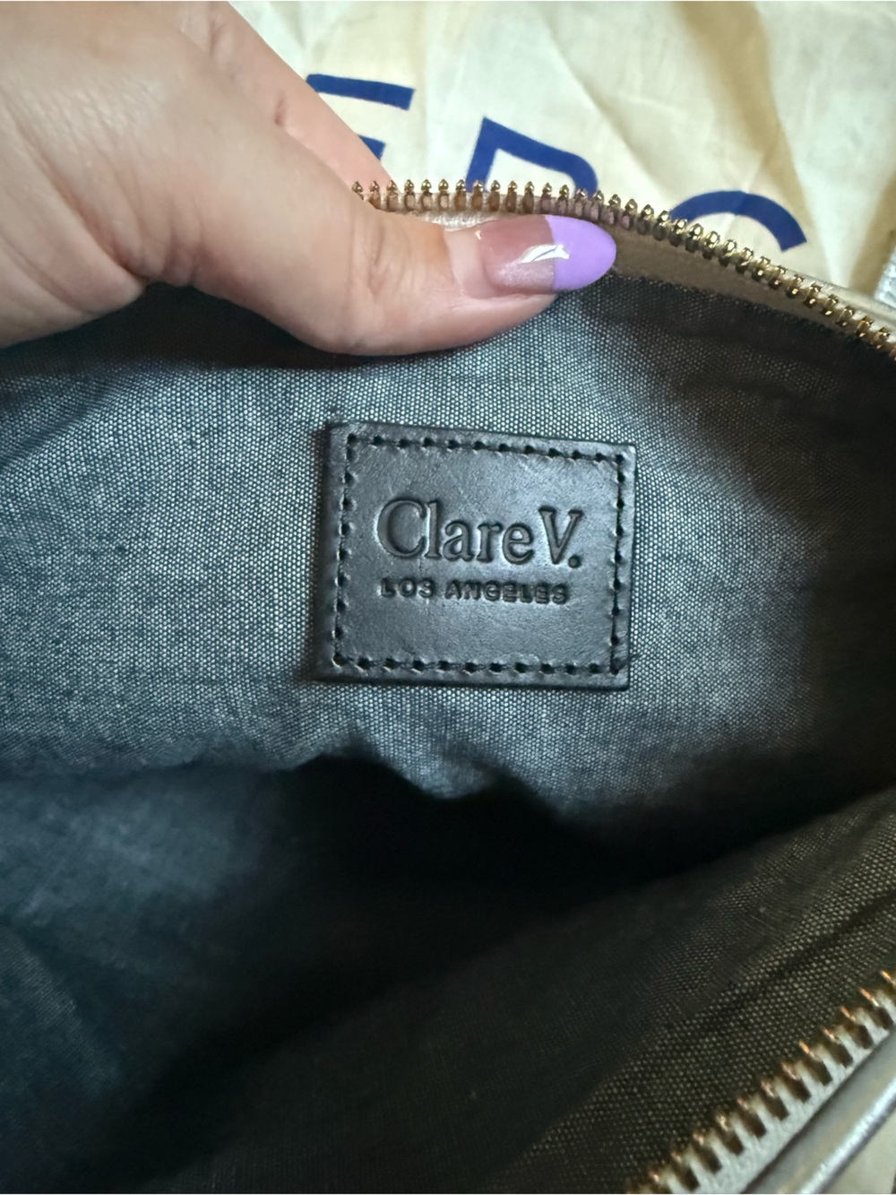 Clare V Petite Moyen - Silver Woven - Picture 2 of 6